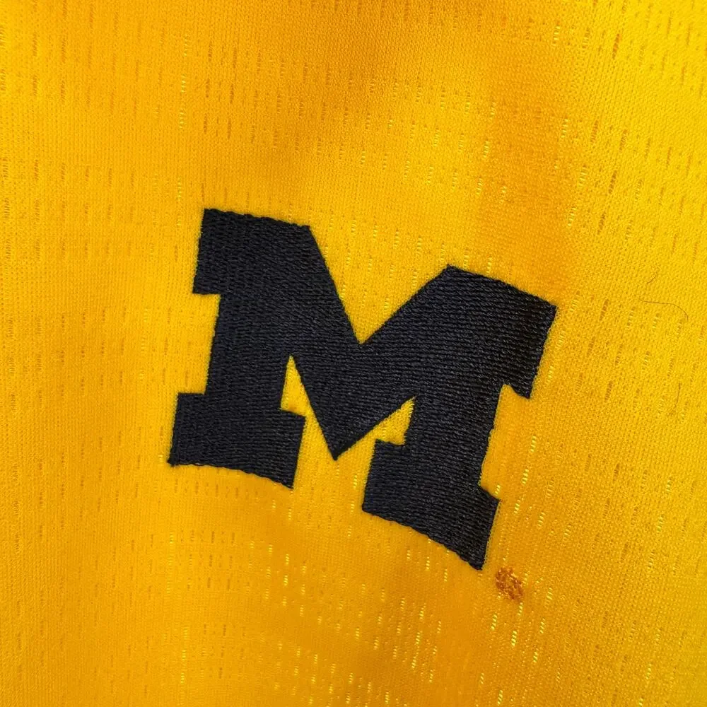 Michigan‎ Wolverines Polo Shirt Mens 2XL XXL Yellow Blue adidas Climalite